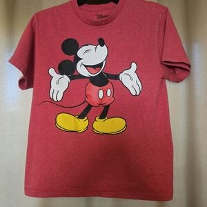 Disney Red Mickey Mouse Short Sleeve Tee